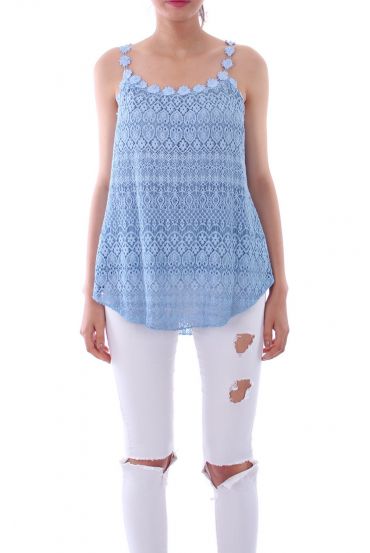 TOP DENTELLE 0117 BLEU