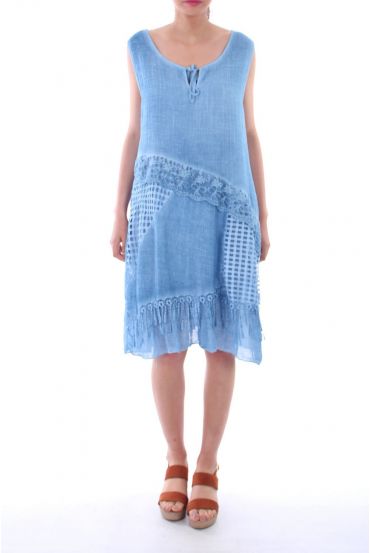 TUNIEK JURK LACE 0118 BLAUW