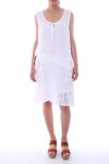 ROBE TUNIQUE DENTELLE 0118 BLANC