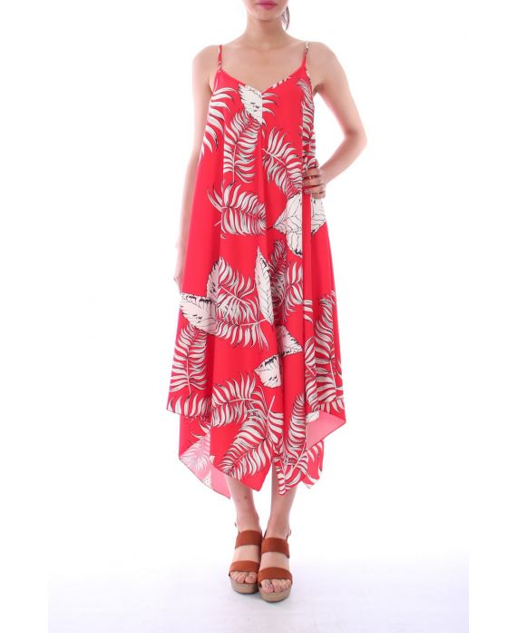 ROBE IMPRIME TROPICAL 0119 ROUGE