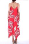 KLEID DRUCKT TROPICAL 0119 ROT