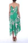 KLEID DRUCKT TROPICAL 0119 GRÜN