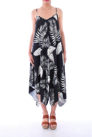 ROBE IMPRIME TROPICAL 0119 NOIR