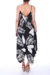 KLEID DRUCKT TROPICAL 0119 SCHWARZ