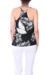 TOP IMPRIME TROPICAL 0121 NOIR