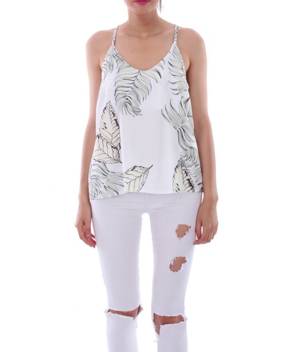 TOP ESTAMPADOS TROPICALES 0121 BLANCO