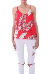 TOP ESTAMPADOS TROPICALES 0121 ROJO