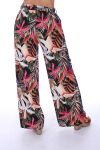 HOSEN DRUCKT TROPICAL 0122 SCHWARZ