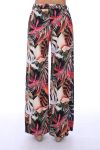 BROEK PRINTS VAN TROPISCHE 0122 ZWART