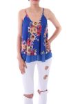 TOP IMPRIME FLORAL 0125 ROYAL