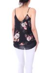 TOP IMPRIME FLORAL 0125 NOIR