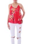 TOP FLORAL DRUCKT 0125 ROT