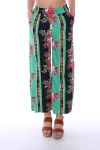 BROEK PRINTS VAN BLOEMEN 0128 GROEN