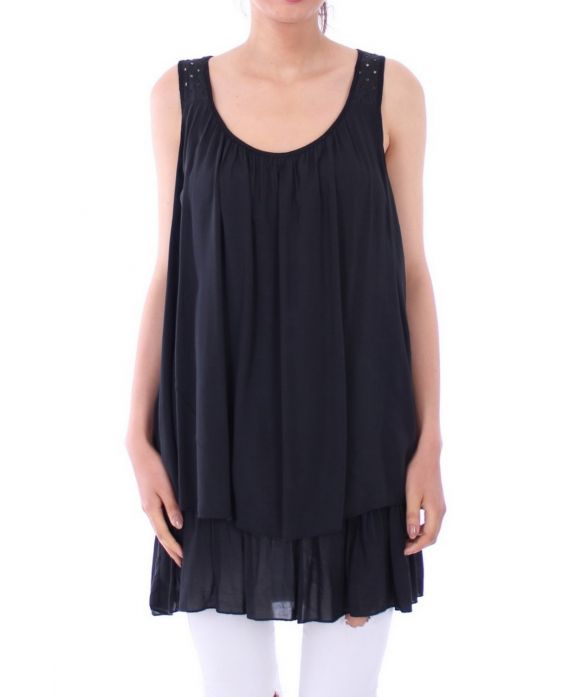 TUNIC AJOUREE 0107 BLACK