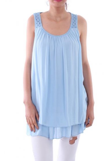 TUNIC AJOUREE 0107 BLUE