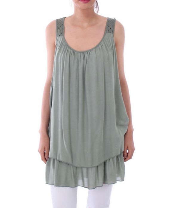 TUNIC AJOUREE 0107 MILITARY GREEN