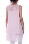 ROBE TUNIQUE AJOUREE 0107 ROSE