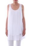 ROBE TUNIQUE AJOUREE 0107 BLANC