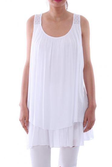 TUNIC AJOUREE 0107 WHITE