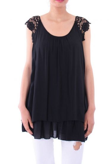 TUNIC SLEEVES LACE 0105 BLACK