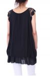 TUNIC SLEEVES LACE 0105 BLACK
