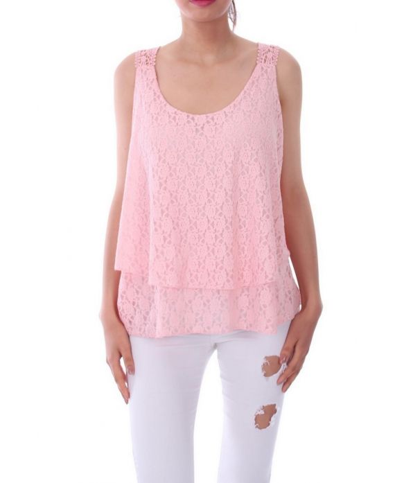 LACE TOP 0110 PINK