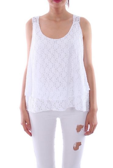 LACE TOP 0110 WHITE