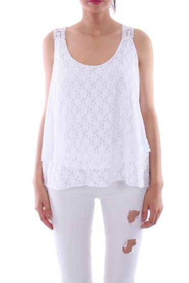 TOP DENTELLE 0110 BLANC