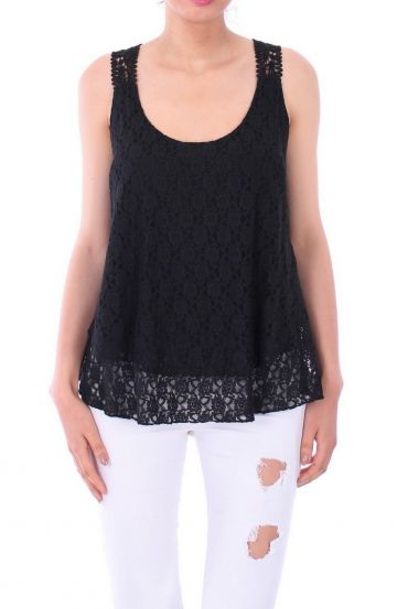 LACE TOP 0110 BLACK