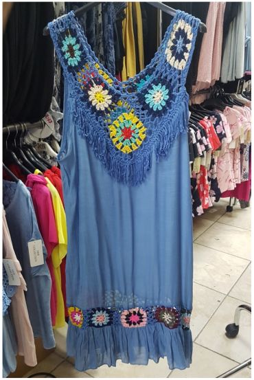 BEACH - DRESS LACE COLOREE 0112 BLUE