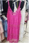 PLAGE - ROBE LONGUE DENTELLE 0111 FUSHIA