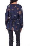 CAMICETTA SATINEE 0128 NAVY