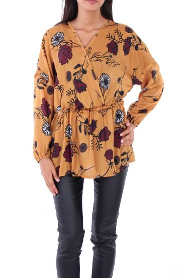 BLOUSE SATINEE 0128 MUSTARD