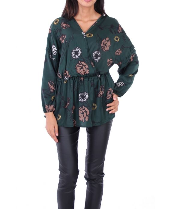 BLOUSE SATINEE 0128 GROEN