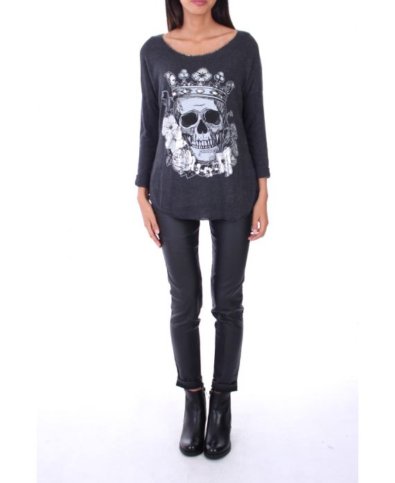 PULL TETE DE MORT 0138 NOIR