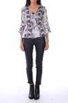 BLOUSE REPTIELEN SATINEE 0131 GRIJS