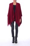 PONCHO HEEFT FRANJES 0119 BORDEAUX