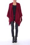 PONCHO HEEFT FRANJES 0119 BORDEAUX