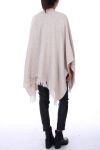 PONCHO HEEFT FRANJES 0119 BEIGE