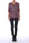 TUNIC LEOPARD 0133 BORDEAUX