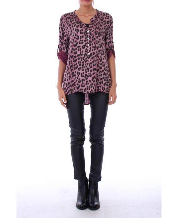 TUNIC LEOPARD 0133 BORDEAUX