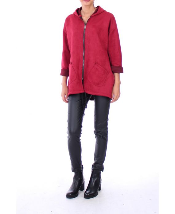 COAT ZIPS 0116 BORDEAUX