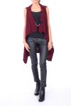 VEST WITH PIN 0146 BORDEAUX