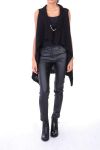 GILET AVEC BROCHE 0146 NOIR