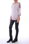 T-SHIRT EPAULES FANTAISIE 0140 ROSE