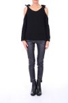 PULL A NOUER MOHAIR 0123 NOIR