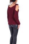 MAGLIONE HA LA CRAVATTA MOHAIR 0123 BORDEAUX