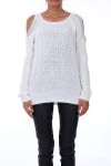 MAGLIONE STRASS MOHAIR 0122 BIANCO