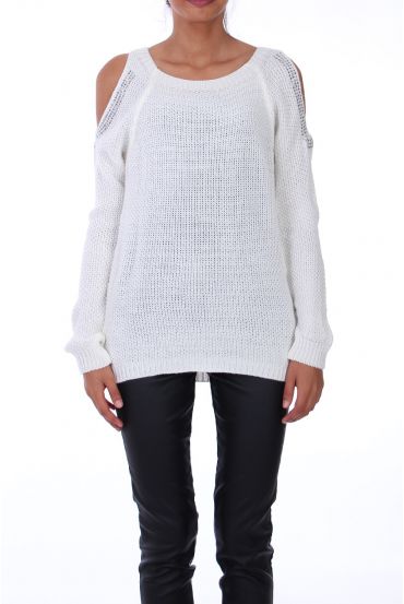 PULL STRASS MOHAIR 0122 BLANC