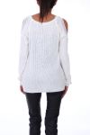 MAGLIONE STRASS MOHAIR 0122 BIANCO